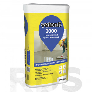 Пол наливной Vetonit 3000 (1-5 мм), 20 кг - фото