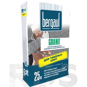 Клей для крупноформатной и тяжелой плитки Bergauf Granit, 25 кг - фото