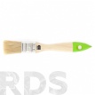 Кисть плоская, 1,0" (25 мм), натуральная щетина, деревянная ручка, Стандарт, "СИБРТЕХ" /82261 - фото