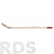 Кисть радиаторная 40 мм натуральная щетина, нержавеющий обжим, деревянная ручка - фото