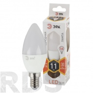Лампа светодиодная ЭРА B35, 11Вт, теплый свет, E14 - фото