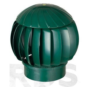 Нанодефлектор (турбина ротационная вентиляционная), D160, зеленый, пластик - фото