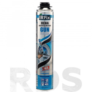 Пена профессиональная IRFIX GUN, зима -18 С, 750мл - фото