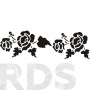 Трафарет виниловый "Розы", 400х120 мм - фото