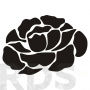 Трафарет виниловый "Одинокая роза", 300*300*0,5 мм, гибкий - фото