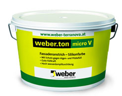 фасадная силиконовая краска Weber.ton micro V