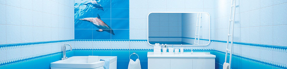 Рекомендуем ПВХ панели "Дельфины" с цифровой печатью для декорирования ванной комнаты.