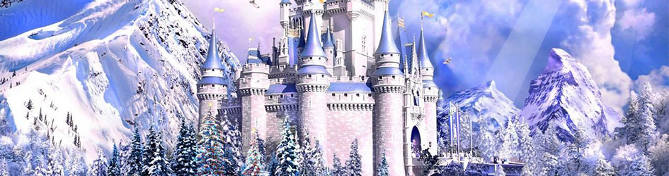 Сказочный замок в снежной стране