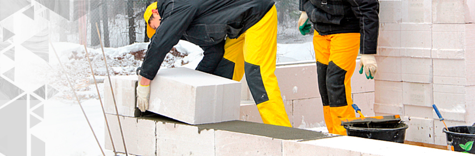Клей для ячеистых блоков Bergauf Kleben Block Winter позволяет проводить кладку даже при -10 °С