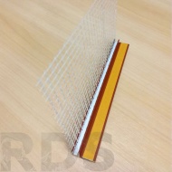 Профиль примыкания к окну с сеткой 6 мм, 2,5м Е / RAL 8001 (золотой дуб) - фото