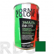 Эмаль ПФ-115 "NORME COLOR", зеленая, 0,9кг/ ГОСТ 6465-76 - фото