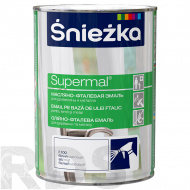 Эмаль универсальная масляно-фталевая "SUPERMAL", кремовая, 0,8л, "Sniezka" - фото