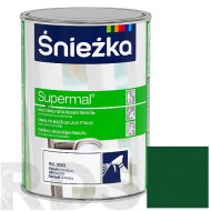 Эмаль универсальная масляно-фталевая "SUPERMAL", зеленая, 0,8л, "Sniezka" - фото