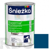 Эмаль универсальная масляно-фталевая "SUPERMAL", темно-голубой, 0,8л, "Sniezka" - фото