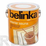 Лазурное покрытие для защиты древесины в саунах "BELINKA INTERIER SAUNA" (2,5л) - фото