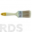 Кисть плоская, 4,0" (100мм), синтетическая щетина, пластиковая ручка, Аква, "888" /0121060 - фото
