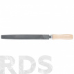 Напильник, 250мм, плоский, деревянная ручка "СИБРТЕХ" - фото