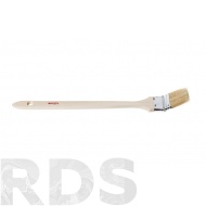 Кисть радиаторная, 3,0" (75мм), натуральная щетина, деревянная ручка, "HOGER" /1020075 - фото