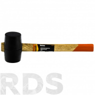 Киянка 225 гр, черная резина, обратная деревянная ручка, "SPARTA" /111305 - фото