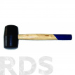 Киянка 450 гр, черная резина, деревянная ручка, "888" - фото