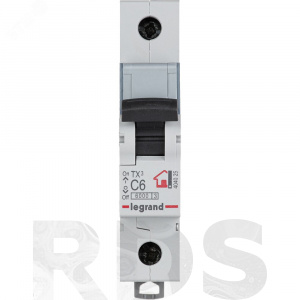 Автоматический выключатель Legrand ТХ3 С6А 1П 6000 404025 - фото