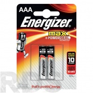 Батарейка AAA (LR03) "Energizer Max", 2шт/уп - фото