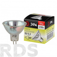 Лампа галогенная с отражателем JCDR MR16, 50Вт, 230В, GU5.3 ЭРА - фото