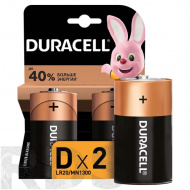Батарейка LR20 "Duracell", 2шт/уп - фото