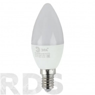 Лампа светодиодная ЭРА ECO B35, 6Вт, теплый свет, E14 - фото