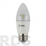 Лампа светодиодная ЭРА Clear B35, 7Вт, теплый свет, E27 - фото