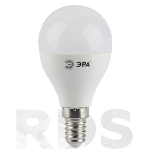 Лампа светодиодная ЭРА P45, 5Вт, теплый свет, E14 - фото