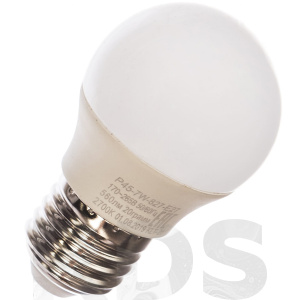 Лампа светодиодная ЭРА P45, 7Вт, теплый свет, E27 - фото