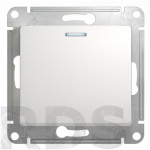 Выключатель с подсветкой Glossa белый GSL000113 Schneider Electric - фото
