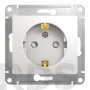 Розетка 2К+3 со шторкой белая Schneider Electric Glossa GSL000145 - фото
