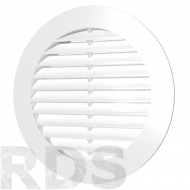 Решетка вентиляционная круглая D130, вытяжная c фланцем D100 - фото