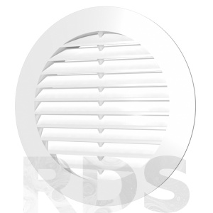 Решетка вентиляционная круглая D130 вытяжная АБС c фланцем D100 - фото