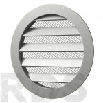 Решетка вентиляционная алюминиевая круглая D125 (фланец D100) 10РКМ - фото
