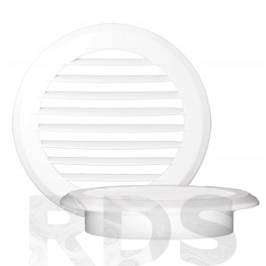Решетка пластмассовая круглая с фланцем D125, ПКР170/125 - фото