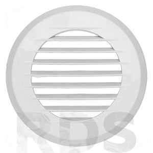 Решетка пластмассовая круглая с фланцем D100 ПКР145/100 - фото