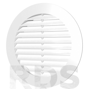 Решетка вентиляционная круглая D200 вытяжная АБС с флянцем D160 16РК - фото