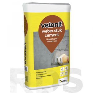 Штукатурка тонкослойная  Weber.stuk Cement, 25 кг - фото