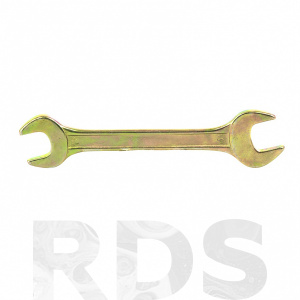 Ключ рожковый, 17x19 мм, желтый цинк, 
