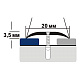Порог одноуровневый А20 КД 1350х20х3.5мм, вишня - фото 2