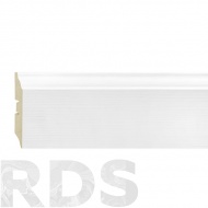 Плинтус МДФ под покраску 120 мм, белый 2,4 м - фото