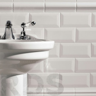 Плитка облицовочная белая глянцевая Beveled Tile, 10x30x0,9 см, (TD-BT-SW) - фото 2