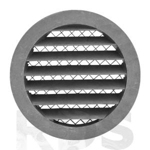 Решетка вентиляционная круглая D150 алюминиевая с фланцем D125 12,5РКМ