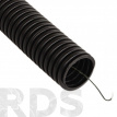 Труба гофрированная ПНД с протяж. d16мм (100м), черная - фото