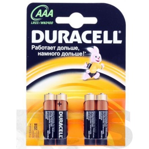 Батарейка AAA (LR03) "Duracell" Basic, 4шт/уп - фото