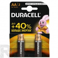 Батарейка AA (LR06) "Duracell" Basic , 2шт/уп - фото