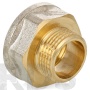 Переходник с ребордой усиленный 1/2"х 3/8" в/н с цангой 10 (хром), МР-У (070508) - фото
